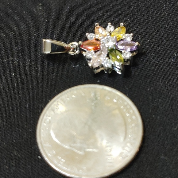 New multi cz sterling silver p - Picture 2 of 4